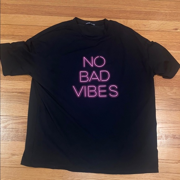 no bad vibes t shirt shein